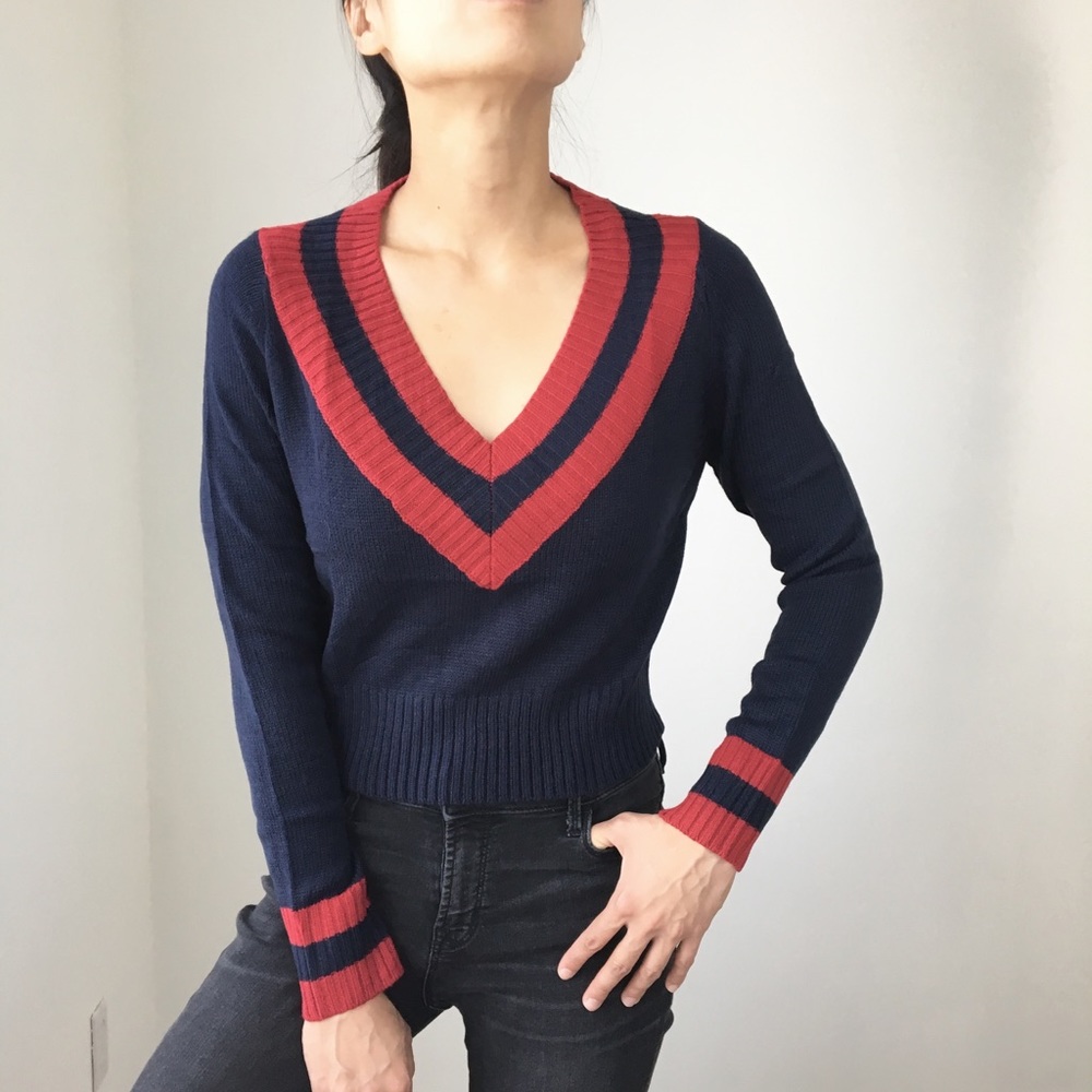 VARSITY KNIT PULLOVER SWEATER TOP - Picture 3 of 10